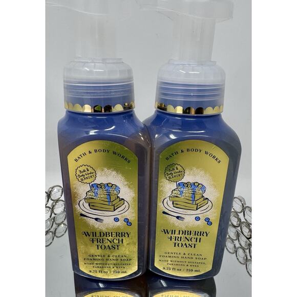 2 Bath & Body Works Wildberry French Toast Gentle Foaming Hand Soap 8.75 Oz Each - Picture 1 of 4
